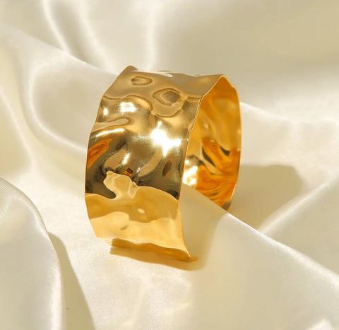 Gold Cuff Bracelet - Stainless Steel