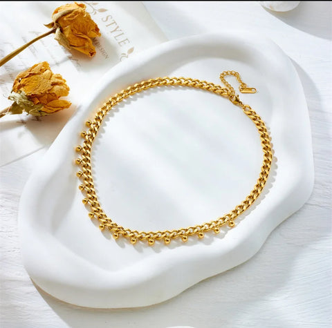 Gold Balls Necklace | 18K Gold Plated - Waterproof
